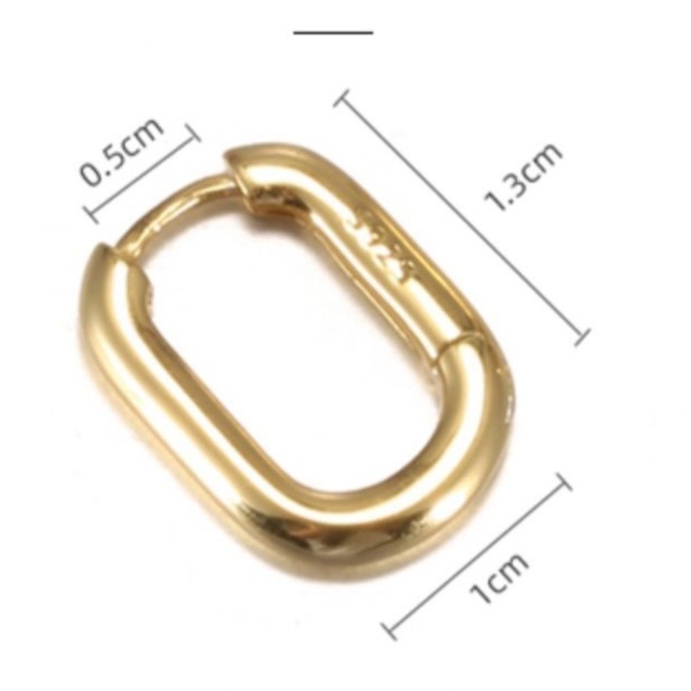 💎 BOGO‼️Minimalist S925 rectangle hoops simple basic earrings - Picture 7 of 15